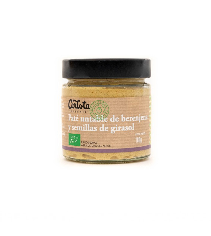 Comprar Carlota Organic - Paté untable de berenjena y semillas de girasol  Bio 180g 