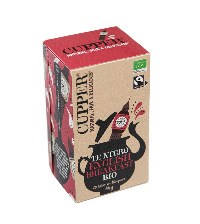 Comprar Cupper - Té negro ecológico English Breakfast - 20 Bolsitas