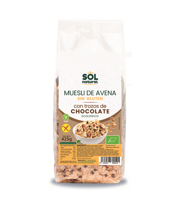 Solnatural Salvado Avena sin Gluten Integral Bio 300g