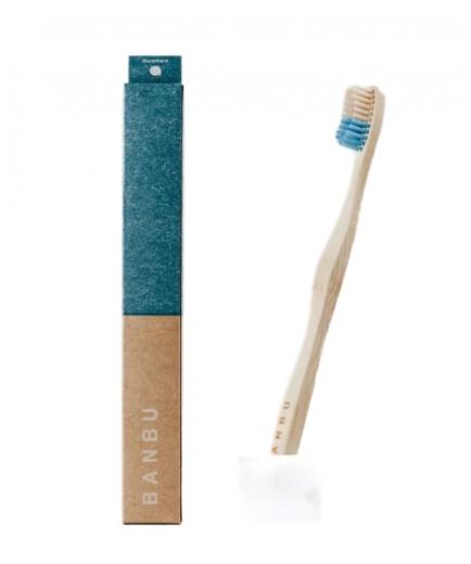 Banbu - Cepillo de dientes de bambú - Medio: azul