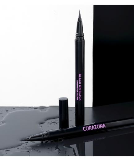 CORAZONA - Delineador de ojos waterproof Black on Black