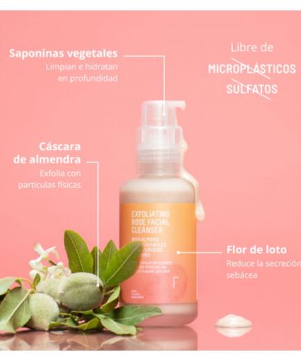 Freshly Cosmetics - Limpiador facial exfoliante Rose 100ml