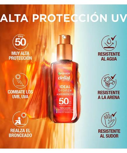 Garnier - Aceite protector bronceador Ideal Bronze Delial - FPS50