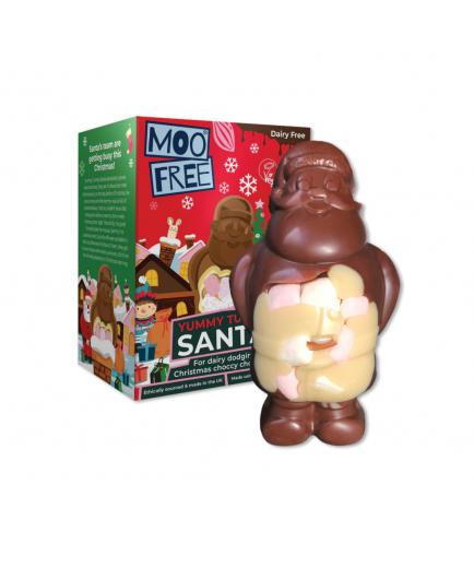 Moo Free - Papa Noel de chocolate sin gluten ni lactosa Yummy Tummy Santa