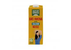 NaturGreen - Bebida de avena con calcio sin azúcares añadidos 1L