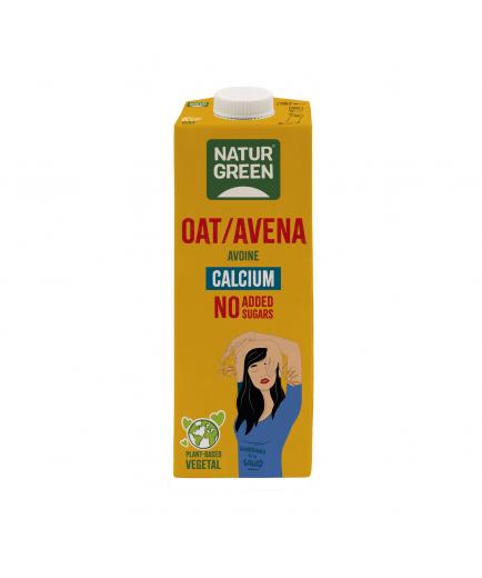 NaturGreen - Bebida de avena con calcio sin azúcares añadidos 1L