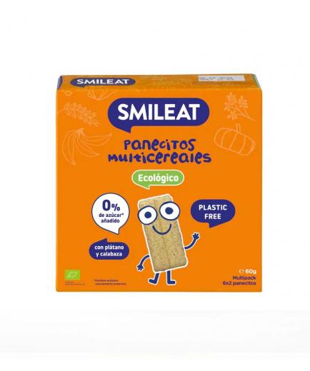 Smileat - Panecitos multicereales ecológicos con plátano y calabaza 60g