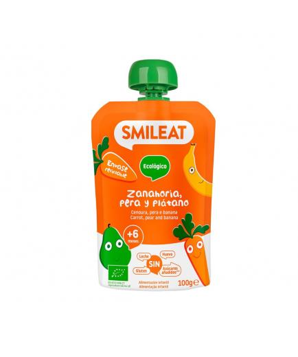 Smileat - Pouch de pera, zanahoria, y plátano BIO 100g