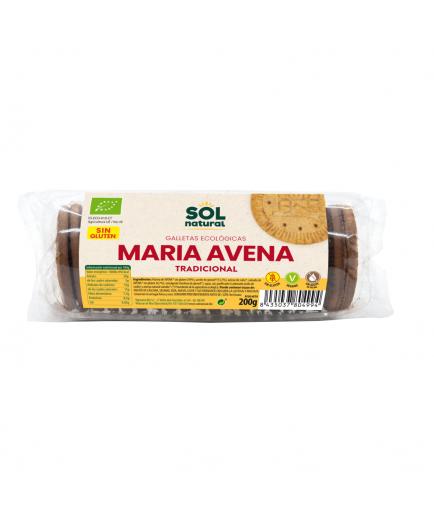 Solnatural - Galletas maría de avena sin gluten tradicionales Bio 200g