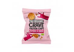 The Organic Crave - Chips proteicos de lentejas BIO - Paprika & Onion 30g