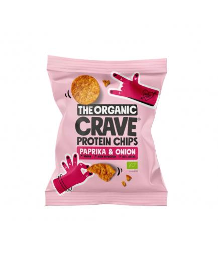 The Organic Crave - Chips proteicos de lentejas BIO - Paprika & Onion 30g