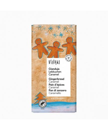 Vivani - Chocolate ecológico bio 100g - Chocolate con gianduja, galleta de jengibre y caramelo