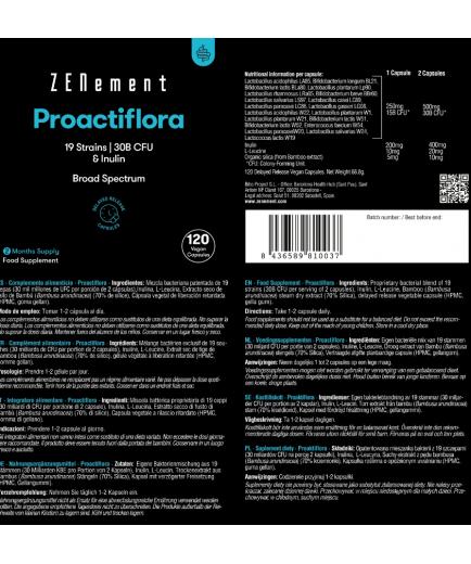 ZENement - Proactiflora Probióticos - 120 Cápsulas